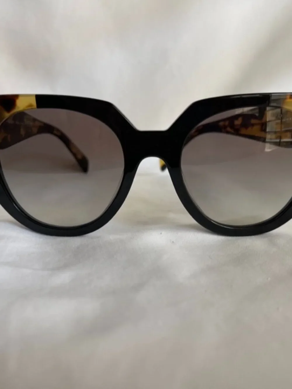 Prada, Milano, Tortoise and black women's sunglasses